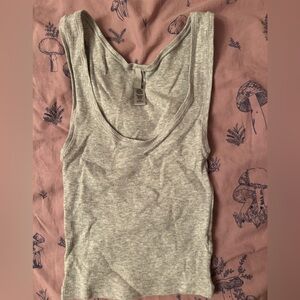 Skims COTTON RIB TANK | LIGHT HEATHER GREY